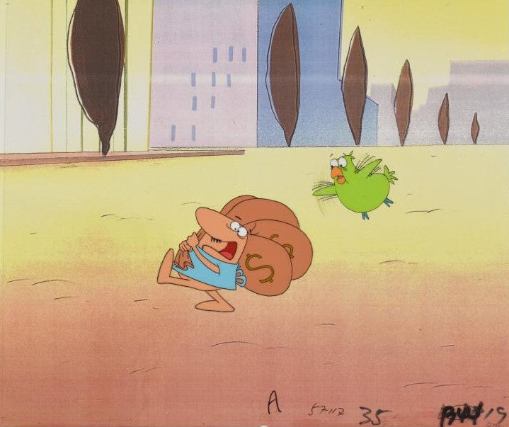 The Pink Panther Show MGM United Artists Original Production Animation Cel with Paired Pencil Sketches