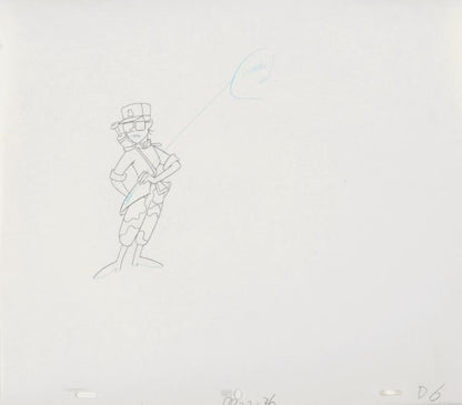 The Pink Panther Show MGM United Artists Original Production Animation Cel with Paired Pencil Sketches