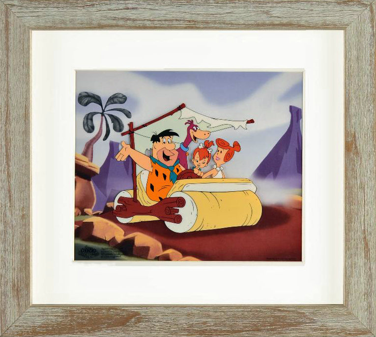 The Flintstones Family Car - Limited Edition Sericel by Hanna-Barbera Animation Art and Background