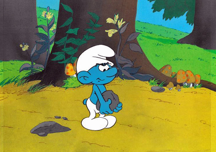 The Smurfs Original Production Animation Background Hanna Barbera 1980s order b70228