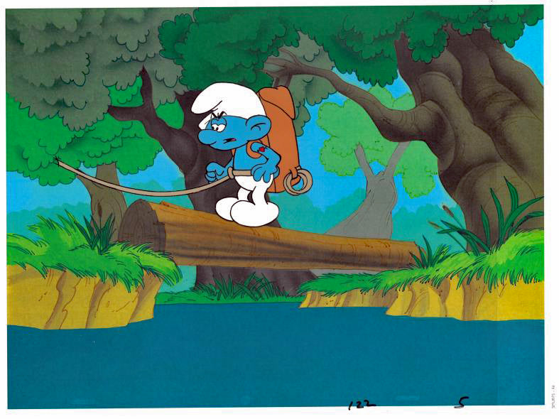 The Smurfs Original Production Animation Background Hanna Barbera 1980s order b70228