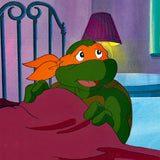 Teenage Mutant Ninja Turtles Hand Painted Production Animation Cel and Full Color Background 