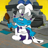 The Smurfs Hand Painted Production Animation Cel and Full Color Background
