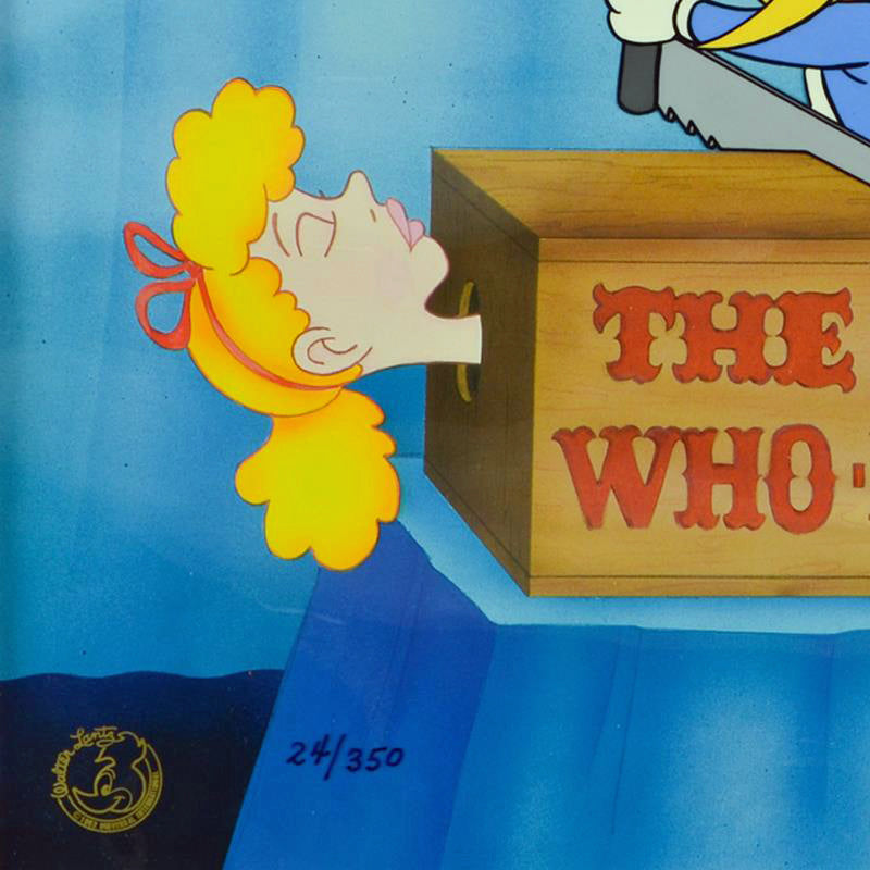 The Great Who-Dood-It Walter Lantz Studios Hand Painted Animation Cel Numbered and Matted