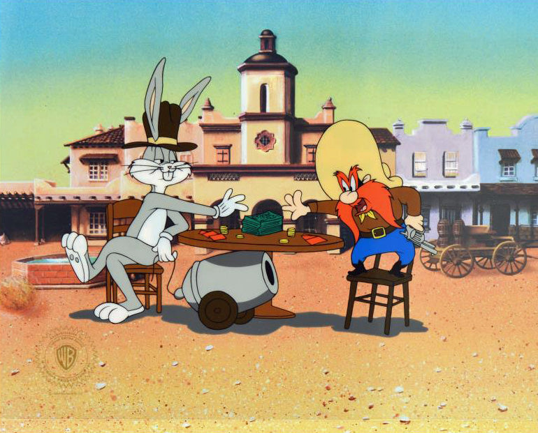 Loaded Hands Warner Bros Sericel with Official Warner Bros Seal of Authenticity