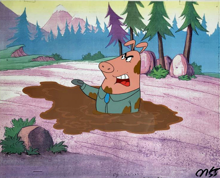 The Pink Panther Show Production Animation Cel with Paired Pencil Sketch