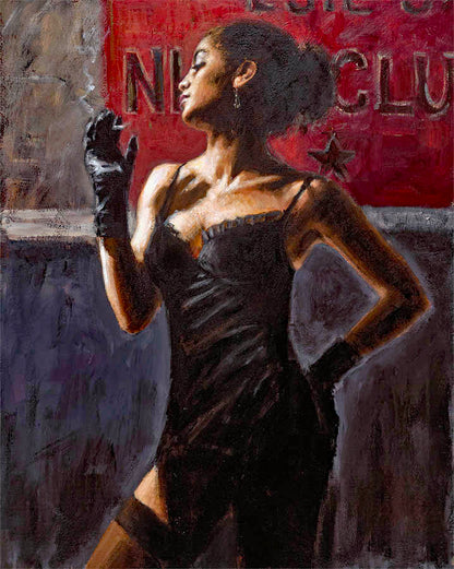 Sensual Touch In The Dark II Fabian Perez Artist Proof Giclée Print on Canvas Board Hand Signed AP Numbered and Framed