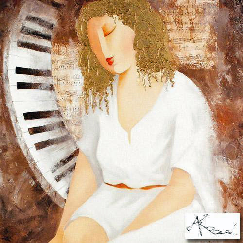 Sonata for Her Arbe Ara Berberyan Canvas Giclée Print Artist Hand Signed and Numbered