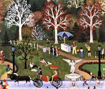 Springtime in Central Park Jane Wooster Scott Lithograph Print Artist Hand Signed and Numbered