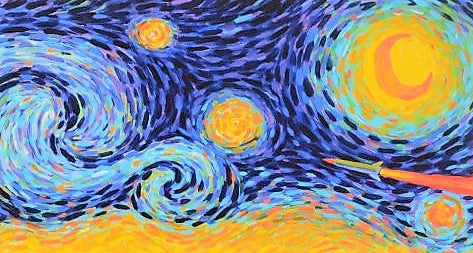 Starry Night Attack Charles Lynn Bragg Canvas Giclée Print Artist Hand Signed and Numbered