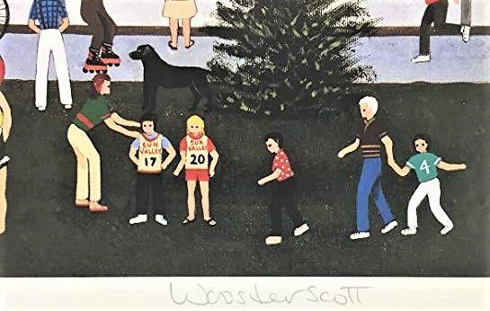 Summer Cheer Jane Wooster Scott Offset Lithograph Print Artist Hand Signed and Roman Numeral Numbered