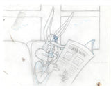 Bugs Bunny Tom Ray Original Pencil Layout Drawing Brenda Ray Hand Signed