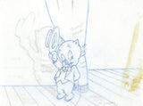 Porky Pig Tom Ray Original Pencil Layout Drawing Hand Signed by the Artist Widow Brenda Ray