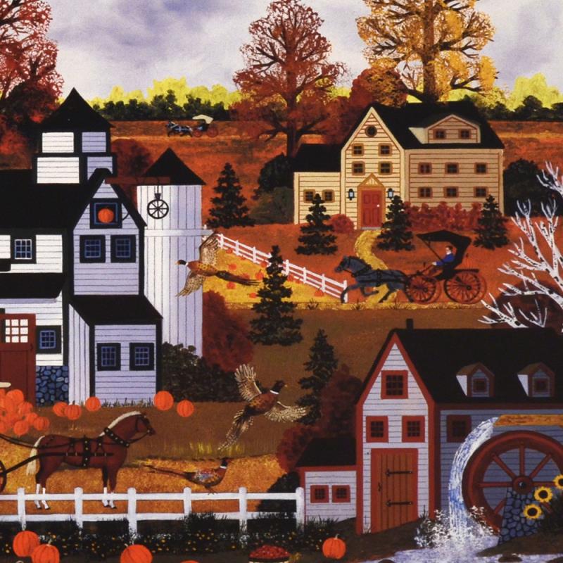 Textures of Autumn Jane Wooster Scott Lithograph Print Artist Hand Signed and Numbered