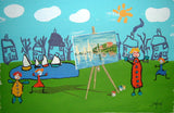 The Boating Lake John Wilson Giclée Framed Print Artist Hand Signed and Numbered