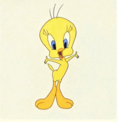 Tweety Bird Warner Bros Hand Tinted Color Etching Numbered and Framed