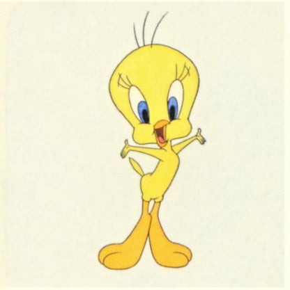 Tweety Bird Warner Bros Looney Tunes Hand Tinted Color Etching Numbered