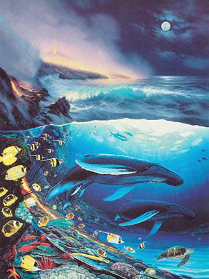 Two Worlds of Paradise Wyland and Walfrido Garcia Lithograph Print Wyland Hand Signed and Numbered
