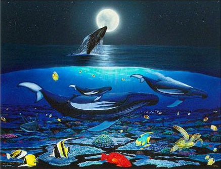 The Living Sea Wyland Canvas Giclée Print Artist Hand Signed and Numbered