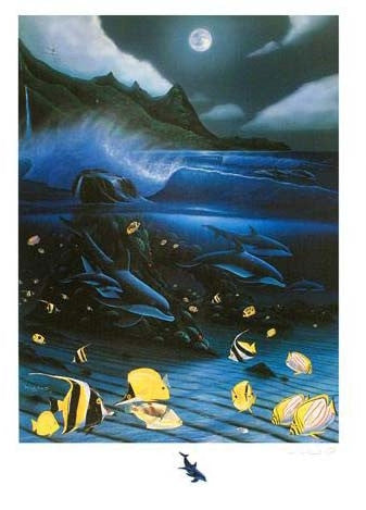 Hanalei Bay Wyland Mixed Media Print Artist Hand Signed and Numbered