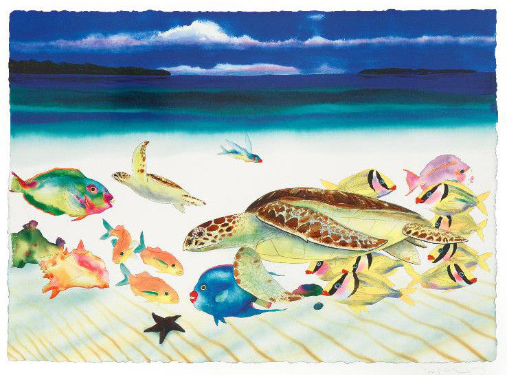 Conch Republic Left Panel Wyland and Tracy Taylor Lithograph Print Artist Hand Signed and Numbered