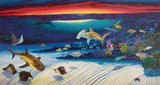 Sea Life Below Wyland and Guy Harvey Lithograph Print Artist Hand Signed and Numbered