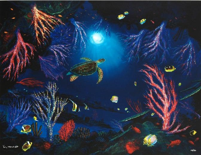 Coral Reef Garden Wyland Canvas Giclée Print Artist Hand Signed and Numbered