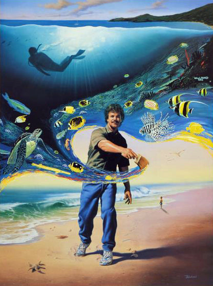 Another Day at the Office Wyland and Jim Warren Lithograph Print Both Artists Hand Signed and Numbered