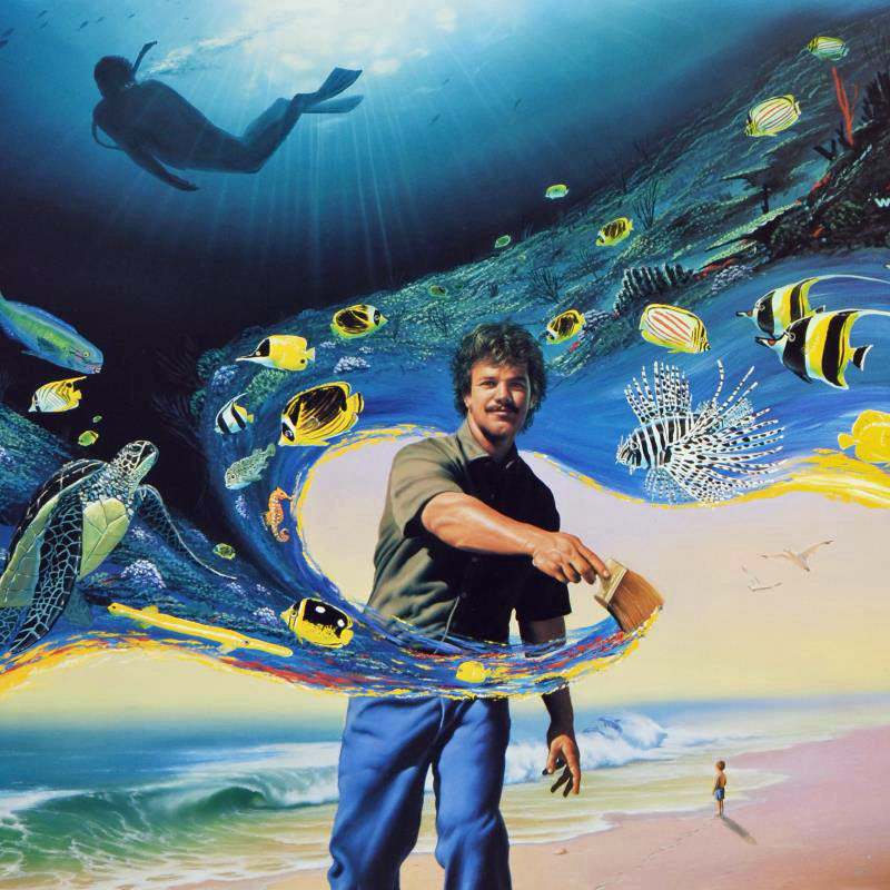 Another Day at the Office Wyland and Jim Warren Lithograph Print Both Artists Hand Signed and Numbered