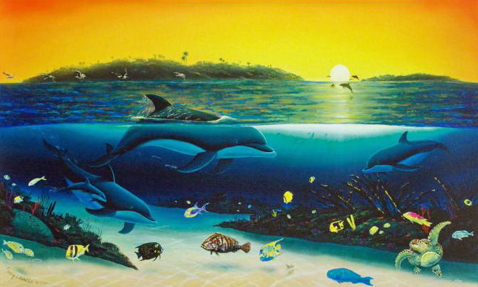 Warm Tropical Waters Wyland Canvas Giclée Print Artist Hand Signed and Numbered