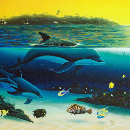 Warm Tropical Waters Wyland Canvas Giclée Print Artist Hand Signed and Numbered