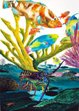 Coral Reef Life Wyland and Tracy Taylor Canvas Giclée Diptych Print Artist Hand Signed and Numbered