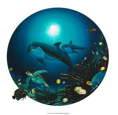 Undersea Life Wyland Canvas Giclée Print Artist Hand Signed and Numbered