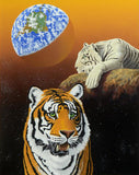 Our Home Too III Tigers William Schimmel Serigraph Print Artist Hand Signed and Numbered
