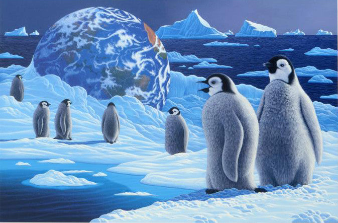 Antarcticas Children William Schimmel Serigraph Print Artist Hand Signed and Numbered