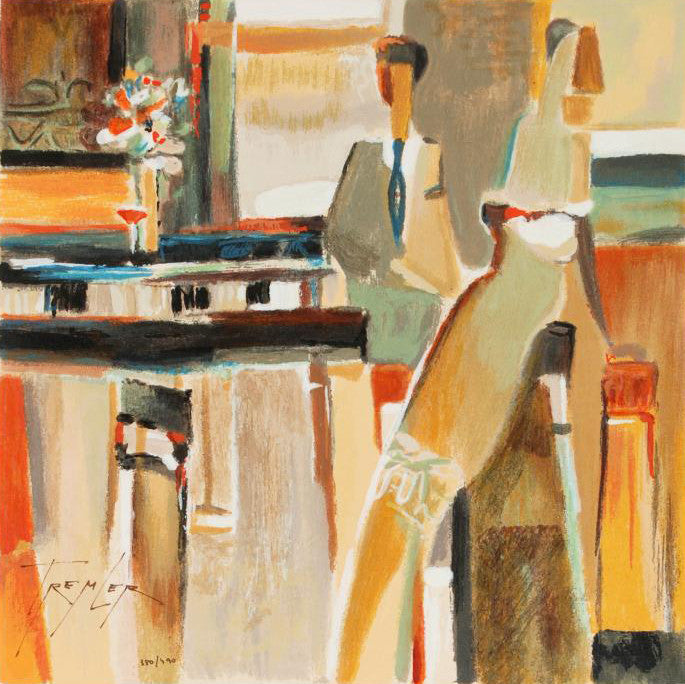 Cocktail III Yuri Tremler Serigraph Print Artist Hand Signed and Numbered