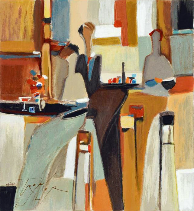 Evening Out Yuri Tremler Serigraph Print Artist Hand Signed and Numbered