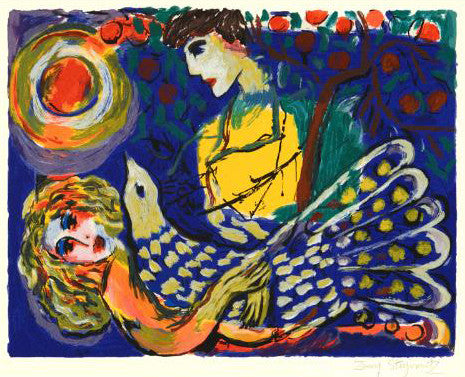 Passionate Peacock Zamy Steynovitz Artist Proof Serigraph Print Artist Hand Signed and AP Numbered