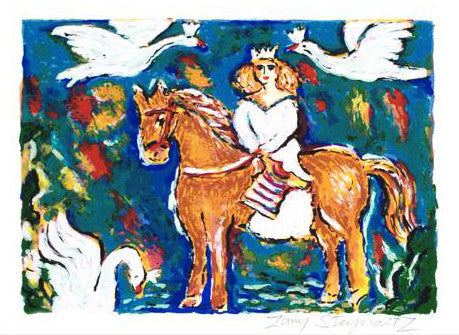 Swan Queen Zamy Steynovitz Serigraph Print Artist Hand Signed and Numbered