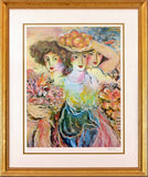 Three Women Zamy Steynovitz Offset Lithograph Print Artist Hand Signed Numbered and Framed