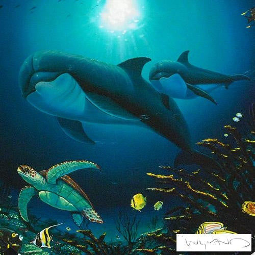 Undersea Life Wyland Canvas Giclée Print Artist Hand Signed and Numbered