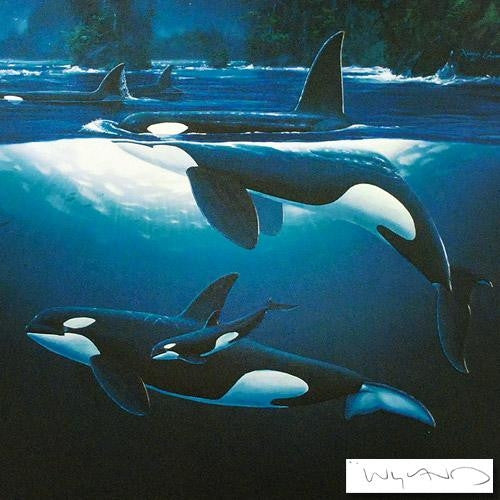 Northern Waters Wyland and James Coleman Lithograph Print Wyland Hand Signed and Numbered