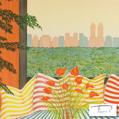 The Striped Divan Fanch Ledan Artist Proof Lithograph Print Artist Hand Signed and AP Numbered