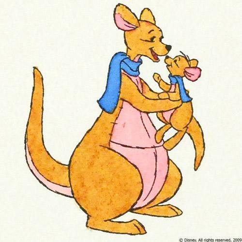 Kanga and Roo Disney Studios Winnie the Pooh Hand Tinted Color Etching Numbered