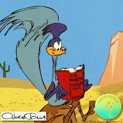 The Neurotic Coyote Chuck Jones Hand Painted Animation Cel Artist Hand Signed and Numbered