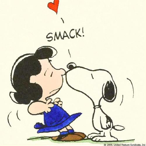 Peanuts Lucy and Snoopy Hand Tinted Color Etching Numbered