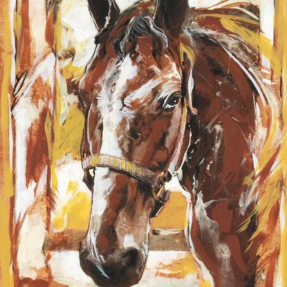 Stable V Marta Wiley Original Mixed Media Painting on Canvas Artist Hand Signed and Framed