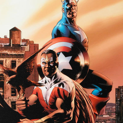 Captain America The Falcon 5 Marvel Comics Artist Steve Epting Canvas Giclée Print Numbered