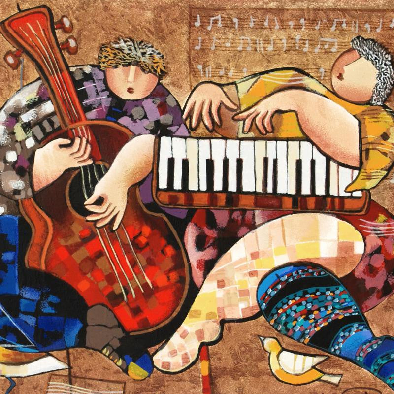 Folklore Dorit Levi Serigraph Print Artist Hand Signed and Numbered