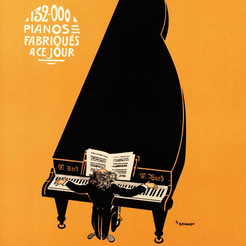Pianos A Bord RE Society Hand Pulled Fine Art Lithograph Print Lithographer Hand Signed and Numbered